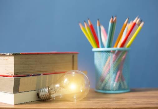 books with pencils