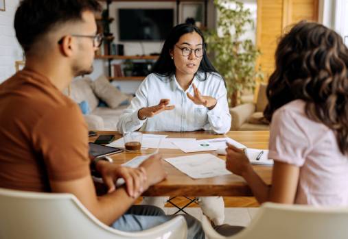 couple meeting with a financial advisor