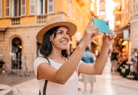 Woman on phone