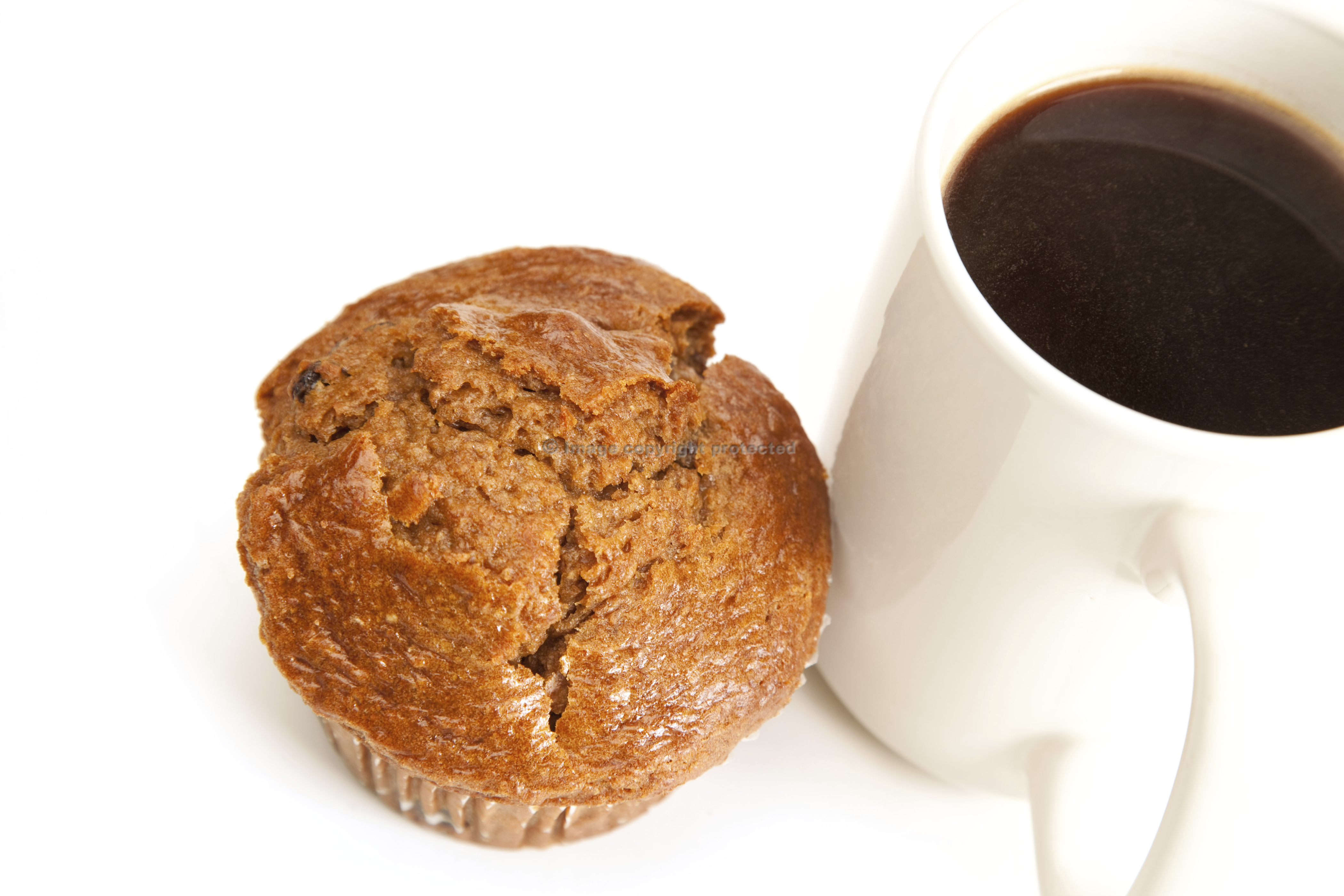 A picture of coffee and muffins 