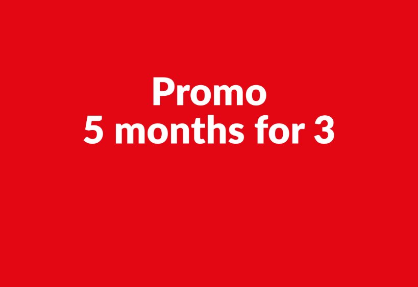 Membership Promotion 5 moths for 3