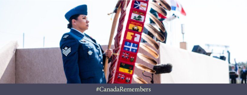 Military women standing with flags